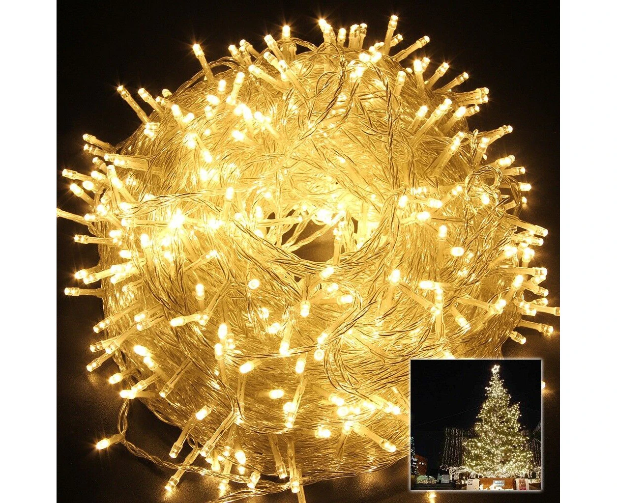 500LEDs 100M Warm White Fairy Lights Christmas String Party Strip Lights