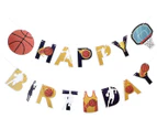 Basketball Happy Birthday Banner| Basketball Birthday Party Decorations For Adults Boys Kids Basketball Themed Party Supplies