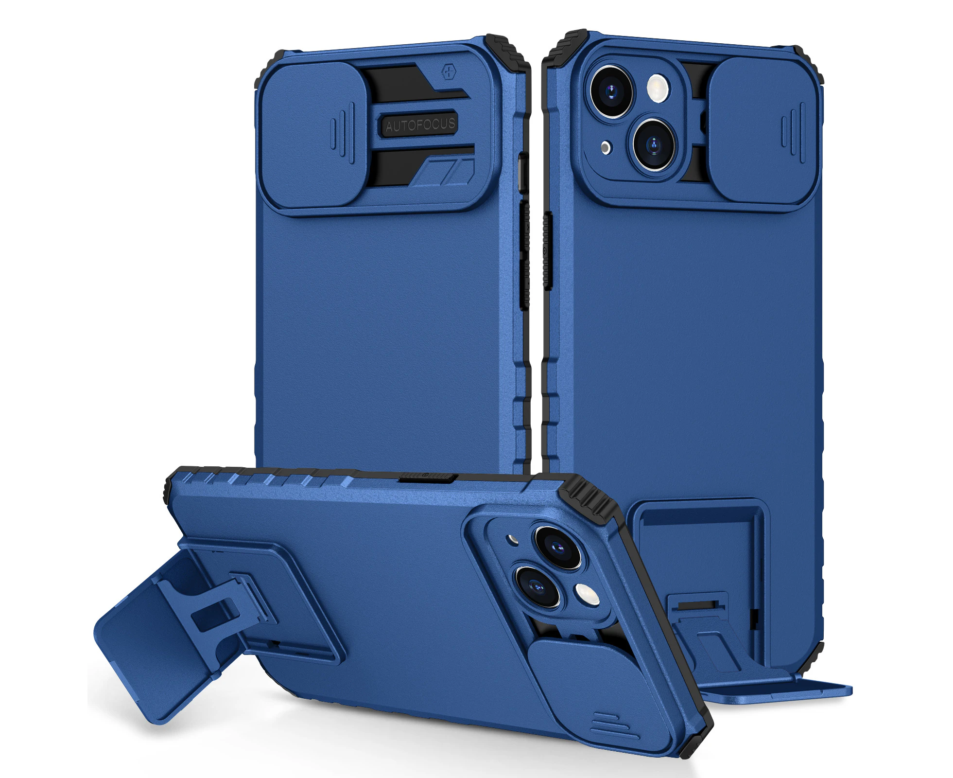 For iPhone 14 Plus Case with Camera Protection - Blue