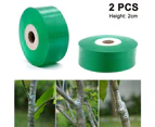 2 PCS Grafting Tape , Stretchable Garden Grafting Tape Plants Repair Tapes for Floral Fruit Tree and Poly Budding Tape - Green