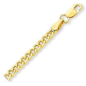 Bevilles Curb Necklace 9ct Yellow Gold Infusion 45cm