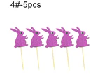 Easter Day Rabbit Bunny Hanging Flag Banners Bunting Cake Topper Party Decor-5#