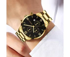 Fashion Simple Men Watch Black Blue Gold Luxury Hollow Steel Mechanical Watch Wrist Clock Retro Wristwatches Relogio Masculino - L brown black rose