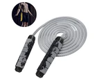 Weighted Jump Rope for Adult Fitness | Long for Cardio Exercise Workouts, Non-Slip Handles - Grey