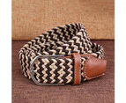 Woven Braided Fabric Comfort Stretch Casual Dress Belt for Men Women - 5#