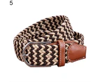 Woven Braided Fabric Comfort Stretch Casual Dress Belt for Men Women - 5#