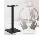 Headphone Stand Earphone Hanger Aluminum Headset Table Display Stand Holder Rack - Black