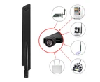 Uedai Wireless Antenna Dual-band High Gain Universal 18 dBi 2.4G/4GHz SMA Male WiFi Aerial Booster for Router - Black