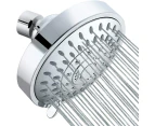 Water Saving Shower Head, Chrome High Pressure Adjustable Rain Shower Head, Wall Mounted, Air Bubble Pressure, 5 Settings