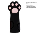 Cat Paw Protector Adorable Anti-drop Easy to Use Lovely Functional Avoid Hurting Hands Silicone Dead Skin Scissors Case for Office - Black