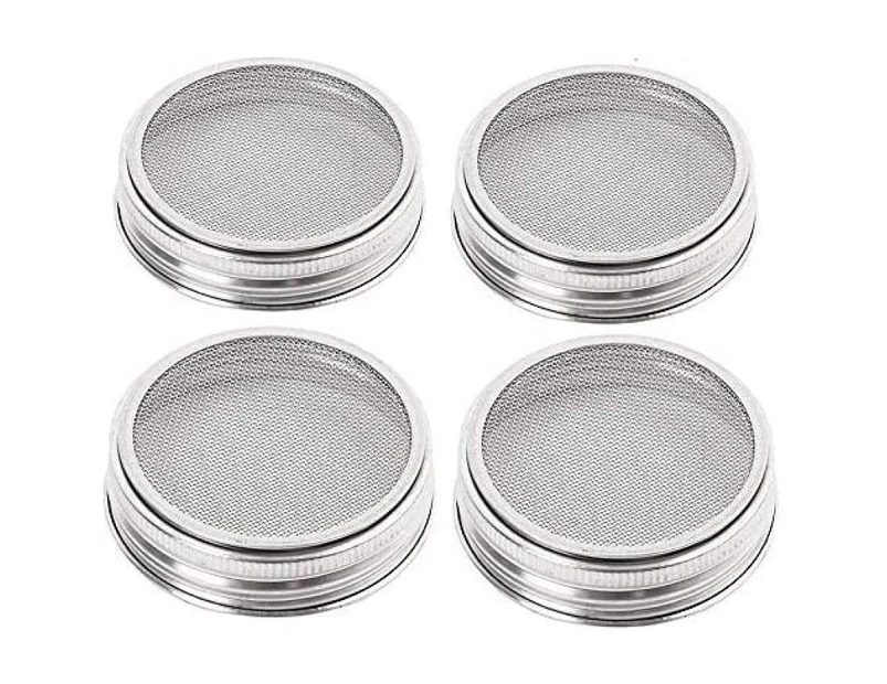 4-Pack Stainless Steel Sprout Jar Lid Kit For Excellent Ventilation Wide Mouth Mason Jars Mason Jars For Making