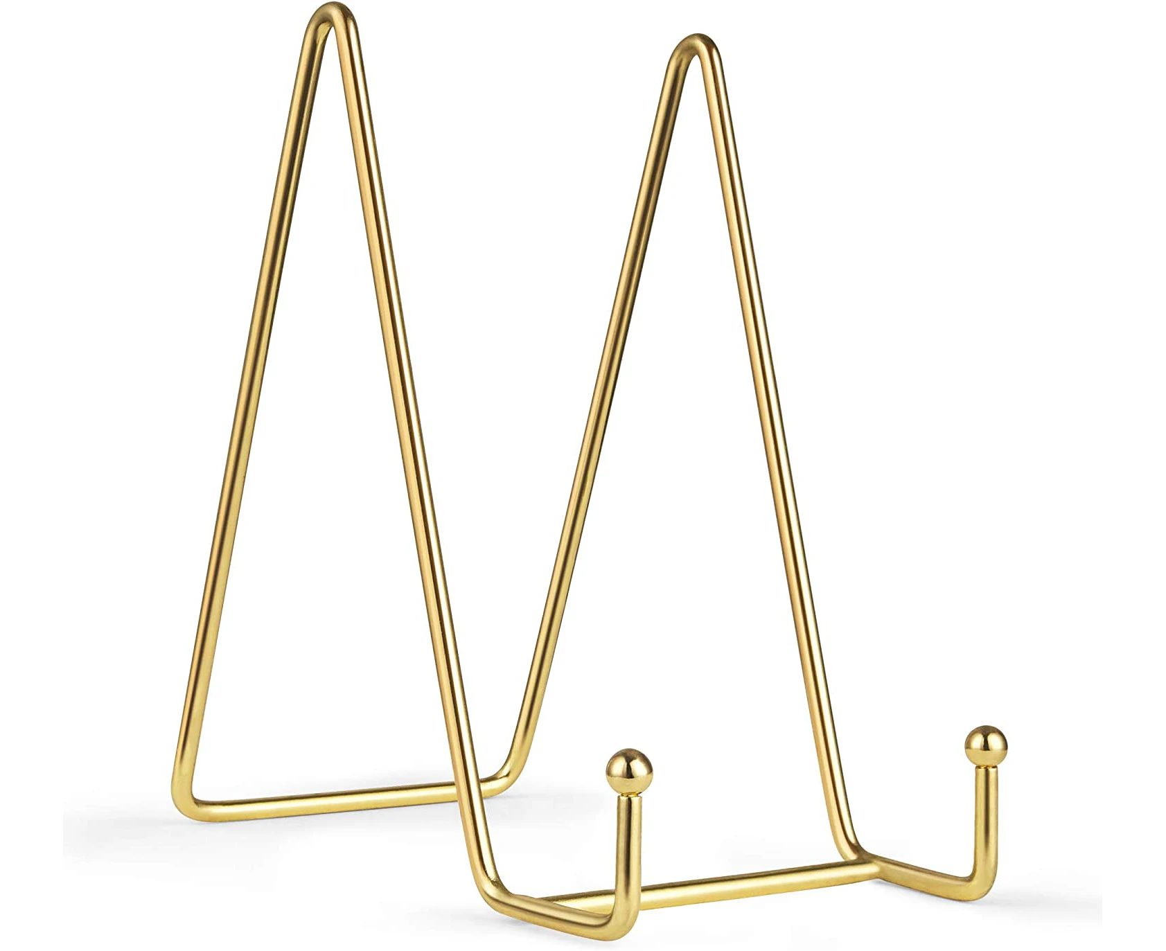 6-inch Gold Plate Stands for Display - Iron Easel Plate Holder Display Stands Metal Frame Holder Stands for Decorative Plate Dish - Gold