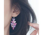 Pretty Pink Purple Butterfly Dangle Drop Hook Pierced Earrings Butterflies Gift