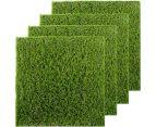 Artificial Grass Turf Patch Tiles, 4 Pcs 12 x 12 Synthetic Grass Square Mats DIY Grass Decoration