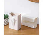 Kitchen Tissue Box, Wall-Mounted Drawer Box, Toilet Paper Holder, Toilet Tissue Storage Box, Wall-Mounted Tissue Box, no Need to Punch -Apricot Large