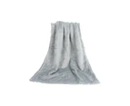 Coral Fleece Blankets Super Soft Shaggy Universal Solid-color Fleece Blankets for Sofa - Grey