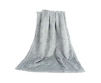 Coral Fleece Blankets Super Soft Shaggy Universal Solid-color Fleece Blankets for Sofa - Grey