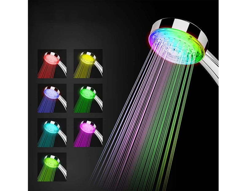 Shower Head, Universal Bathroom Shower Hand Shower, LED Colors Automatic Color Change, High Pressure Water Saving Negative Ion Protection