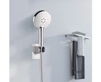 Shower Hand Holders, Punch Free Handheld Shower Holder Wall Mount Shower Bracket for Bathroom with Adjustable Adhesive Stick Disc