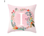 Pillow Case Comfortable Texture Anti-deform Polyester Square Throw Pillow Case for Bedroom-I