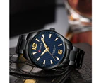 CURREN   Simple Fashion Watches for Men Quartz Luminous Hands Wristwatches Business Stainless Steel Band Clock Male