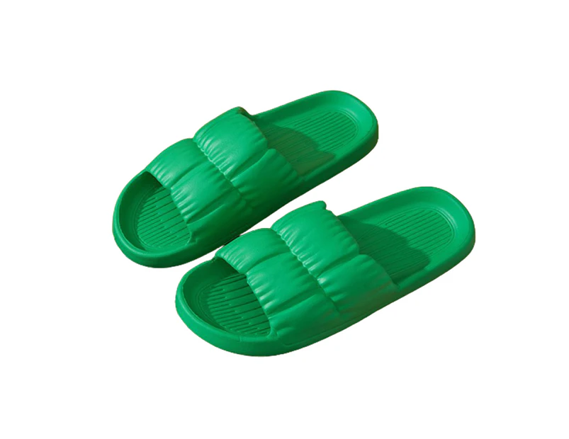 Biwiti Women's & Men's Slide Sandal Non-Slip Quick Drying Spa Shower Sandal Shower Indoor Bathroom Slippers-Green