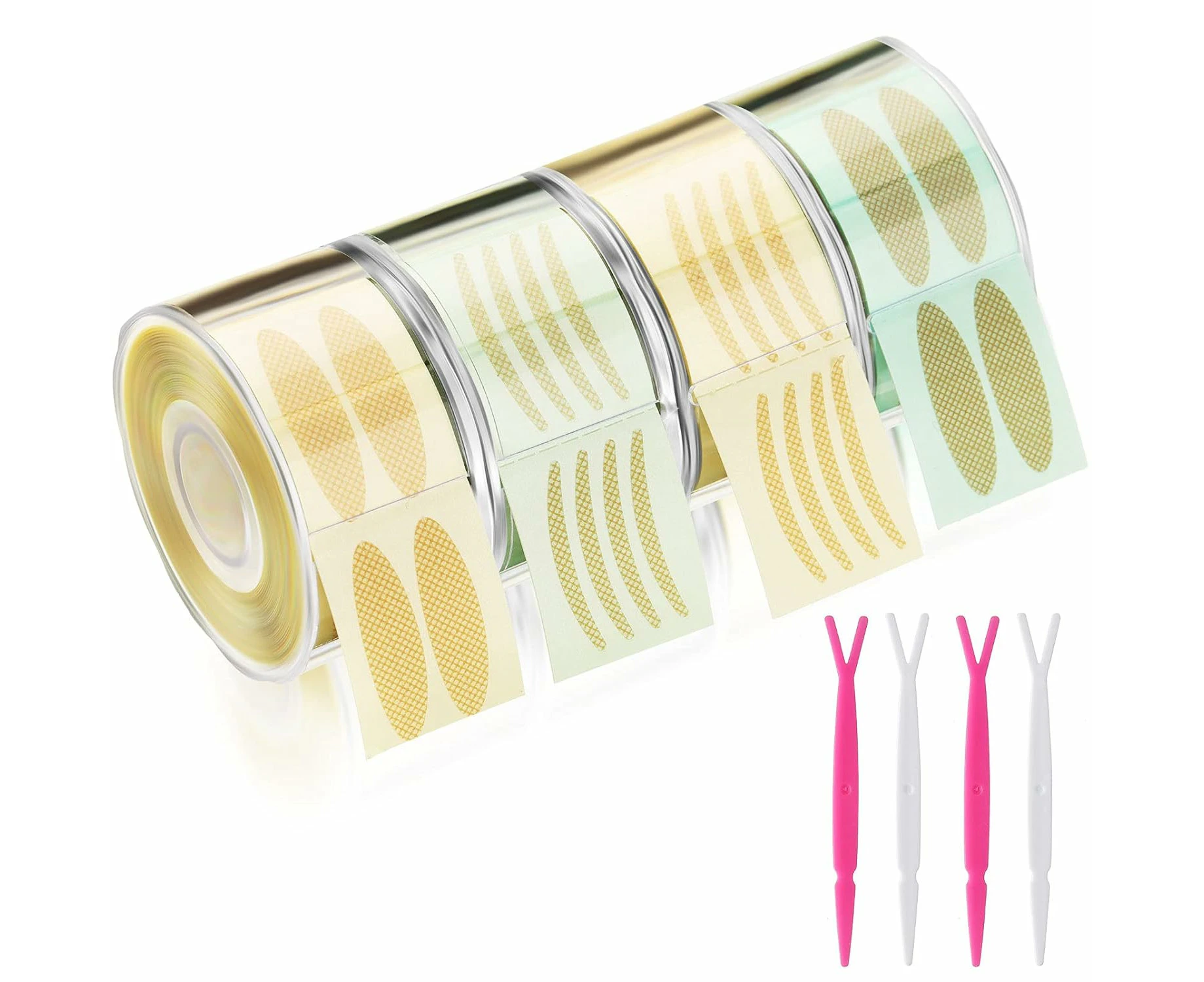 1200 Pieces 2 Rolls Makeup Double Eyelid Tape Breathable Eyelid Stickers