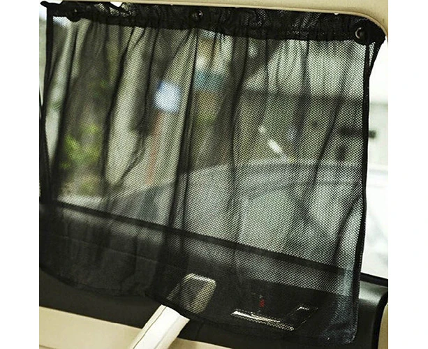 Juson 2Pcs Car Interior UV Protection Sun Shades Side Window Curtains + Suction Cups