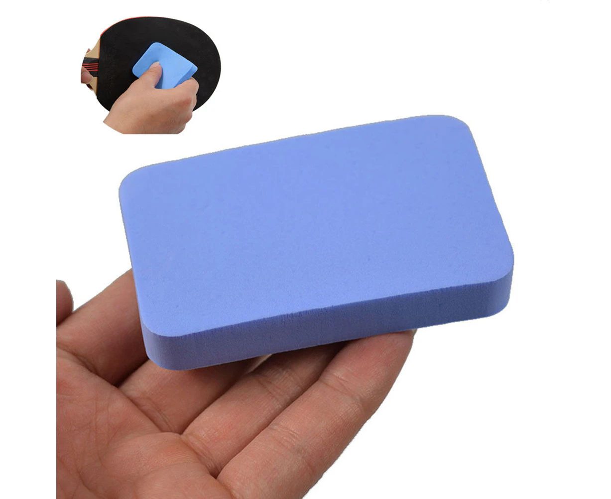 Durable Soft Table Tennis Bats Cover Care Wash Sponge Pad Cleaning Accessory Blue