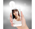 langma bling Clip on Round Universal LED Mobile Phone Selfie Photography Flash Fill Light-Pink