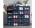 Clamshell Stackable Dustproof Shoes Storage Container Display Box Organizer-Transparent