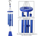 Outdoor wind chimes dark tone 24 inch 4 rust-proof aluminum tube wooden metal outdoor garden terrace balcony and home decoration