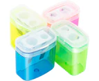 12 Pack 2 Holes Small Manual Pencil Sharpener with Lid,for Kids,School