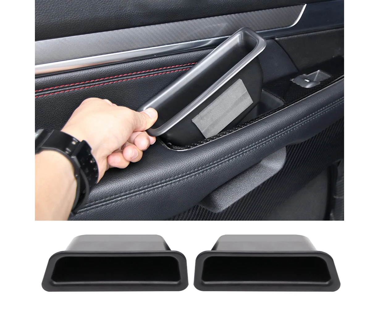 2Pcs Car Door Handle Armrest Storage Boxes Organizer for Ford Mustang 15-17-ABS