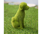 Sunshine Dog Shape DIY Artificial Grass Animal Resin Eye-catching Garden Turf Grass Animal Office Decor- 4