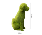 Sunshine Dog Shape DIY Artificial Grass Animal Resin Eye-catching Garden Turf Grass Animal Office Decor- 4