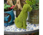 Sunshine Dog Shape DIY Artificial Grass Animal Resin Eye-catching Garden Turf Grass Animal Office Decor- 4