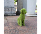 Sunshine Dog Shape DIY Artificial Grass Animal Resin Eye-catching Garden Turf Grass Animal Office Decor- 4