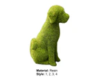 Sunshine Dog Shape DIY Artificial Grass Animal Resin Eye-catching Garden Turf Grass Animal Office Decor- 4