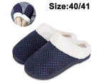Women's Soft Memory Foam House Slippers Comfort Warm Slip on House Shoes Fuzzy Plush Fleece Bedroom Shoe Slippers-40/41
