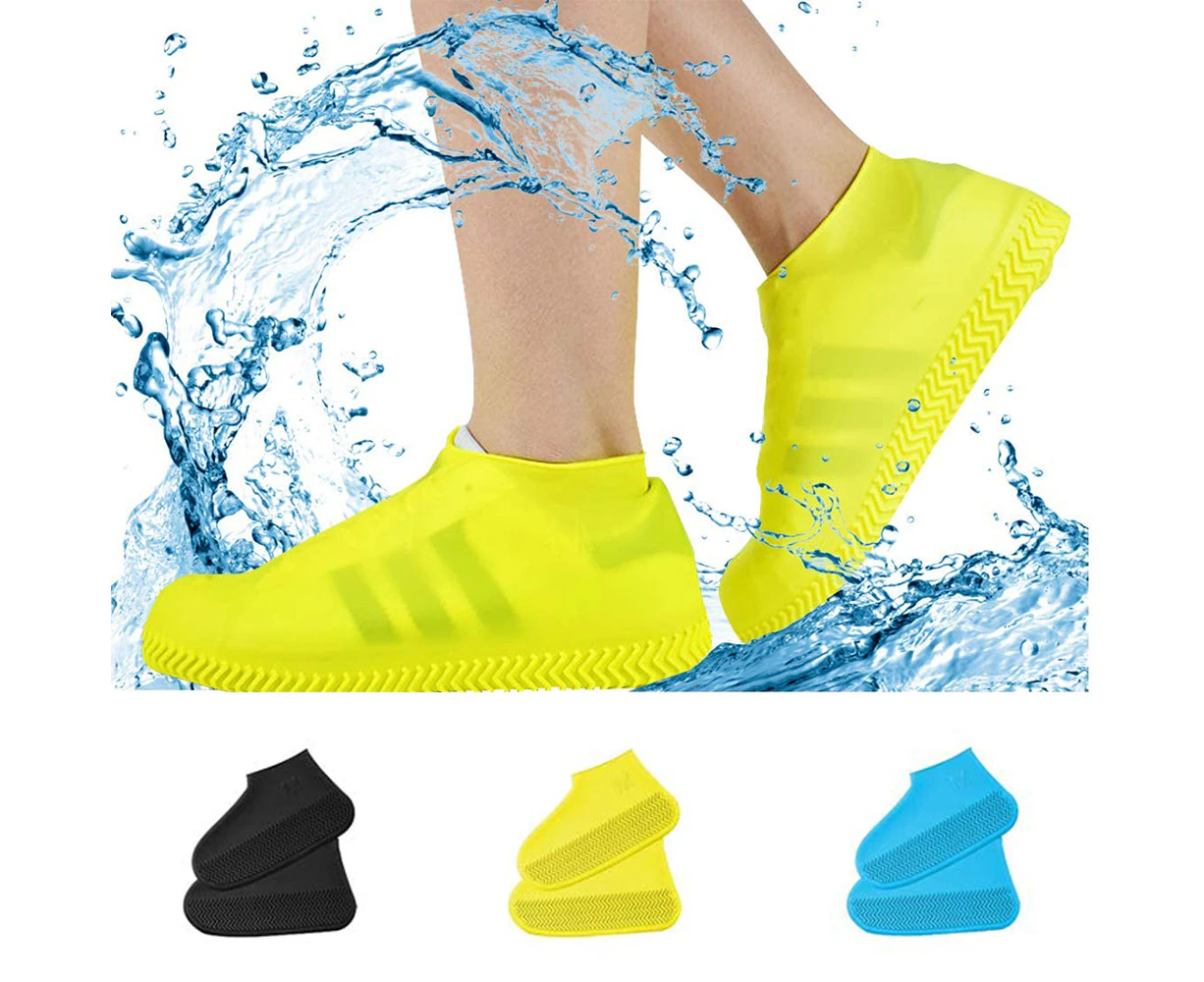 Waterproof shoe cover|Silicone Waterproof Rain Boot Cover - Yellow L