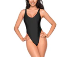 Women's Sexy Thong One Piece Swimsuit High Cut Adjustable One Piece Bathing Suits -m