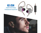 KZ ZSN Heavy Bass HiFi Hybrid Detachable In-Ear Wired Earphones Sports Headset Purple With Mic