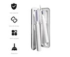 Earbuds Cleaning Pen Separate Design High-density Brush Metal Tip In-Ear Headphones Cleaner Kit for Gift White