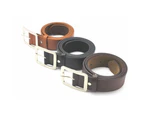 Classic Men Faux Leather Casual Business Waist Strap Belt Fashion Accessory Gift Black