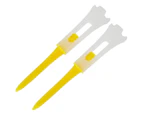 2Pcs Double-layer Low Resistance Golf Tees Spikes for Court-Yellow