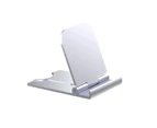 Mobile Phone Stand Foldable Adjustable Universal Desk Tablet Smartphone Holder for Desktop - Silver