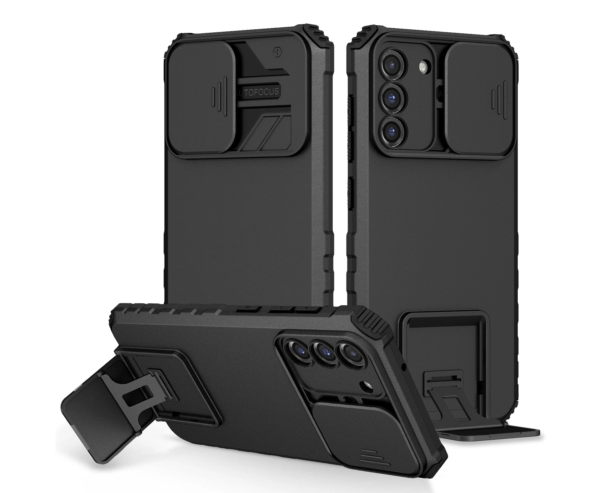 For Samsung Galaxy S21 FE Case with Camera Protection - Black