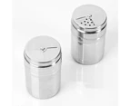 Stainless Steel Dredge Salt/Sugar / Spice/Pepper Shaker Seasoning Cans with Rotating Cover