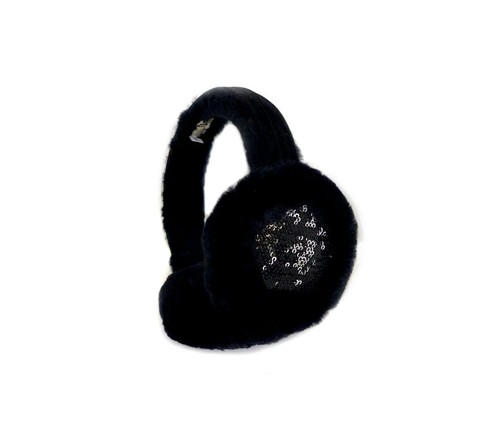 TARRAMARRA(R) UGG Women Sheepskin Wool Earmuff Carol - Black